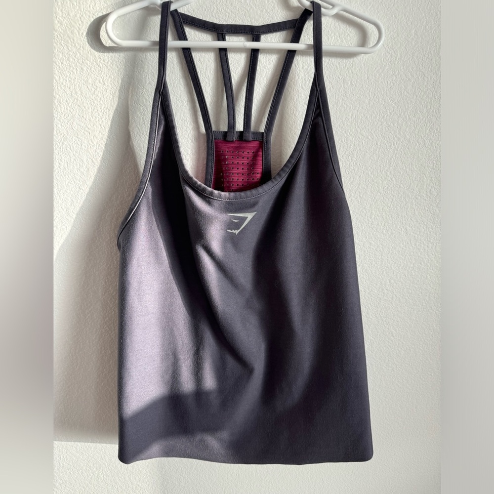 Gymshark reversible contrast crop vest size XS